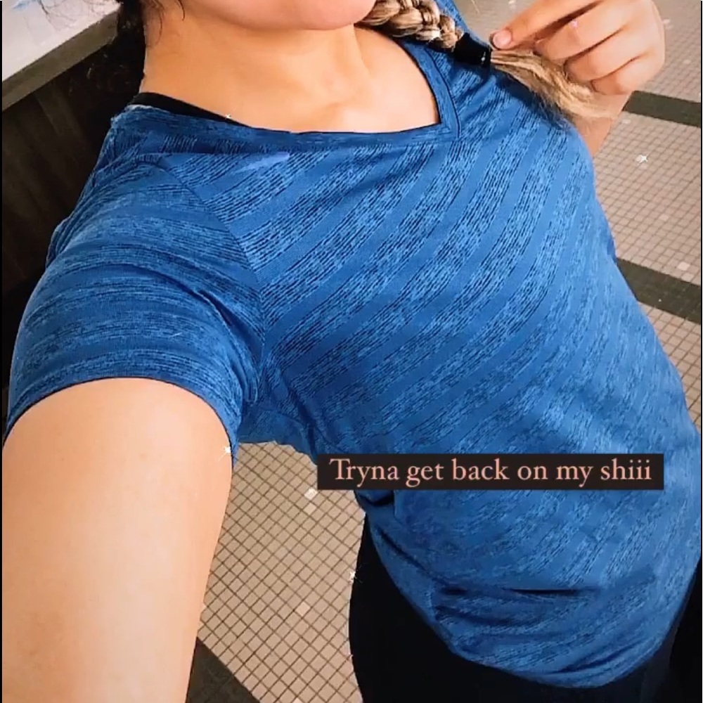 Nike Dri-Fit deep blue shirt